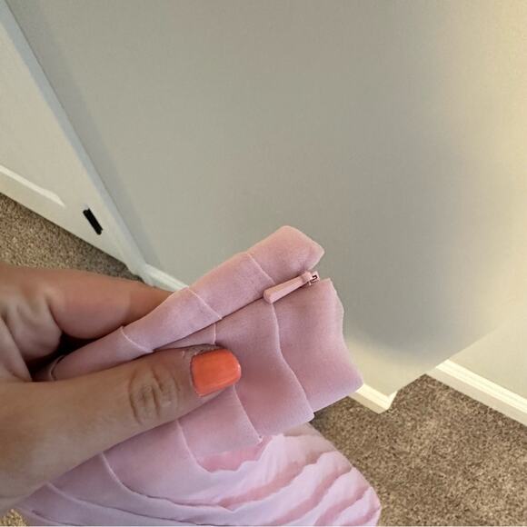 Jovani Pink Pleated Long Sleeve Top Blouse 14 - Picture 5 of 13